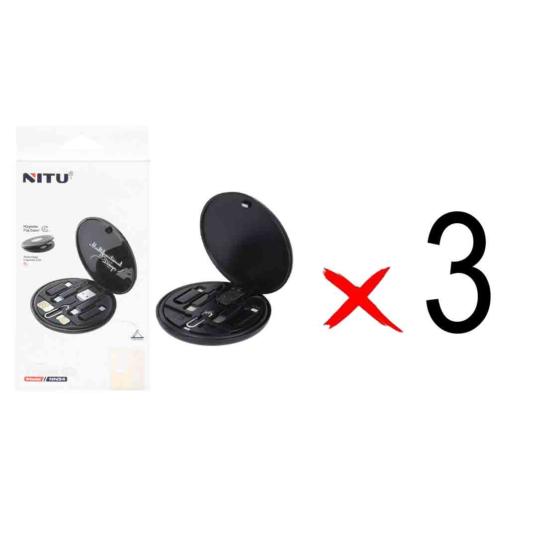 مجموعه لوازم جانبی موبایل Nitu قابلیت استند موبایل مدل NN34 (گارانتی 18 ماه تعویض نیکان همراه) (بسته 3 عددی)